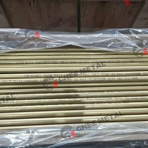 ASTM B111 C68700 Aluminum Brass Tubes Supplied For A Heat Exchanger Project i...